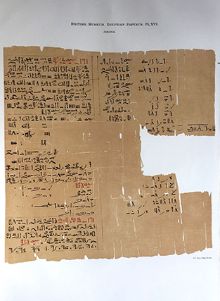 Image 21 of 27 for Facsimilé of the Rhind mathematical papyrus[newline]M0265b-21.jpg